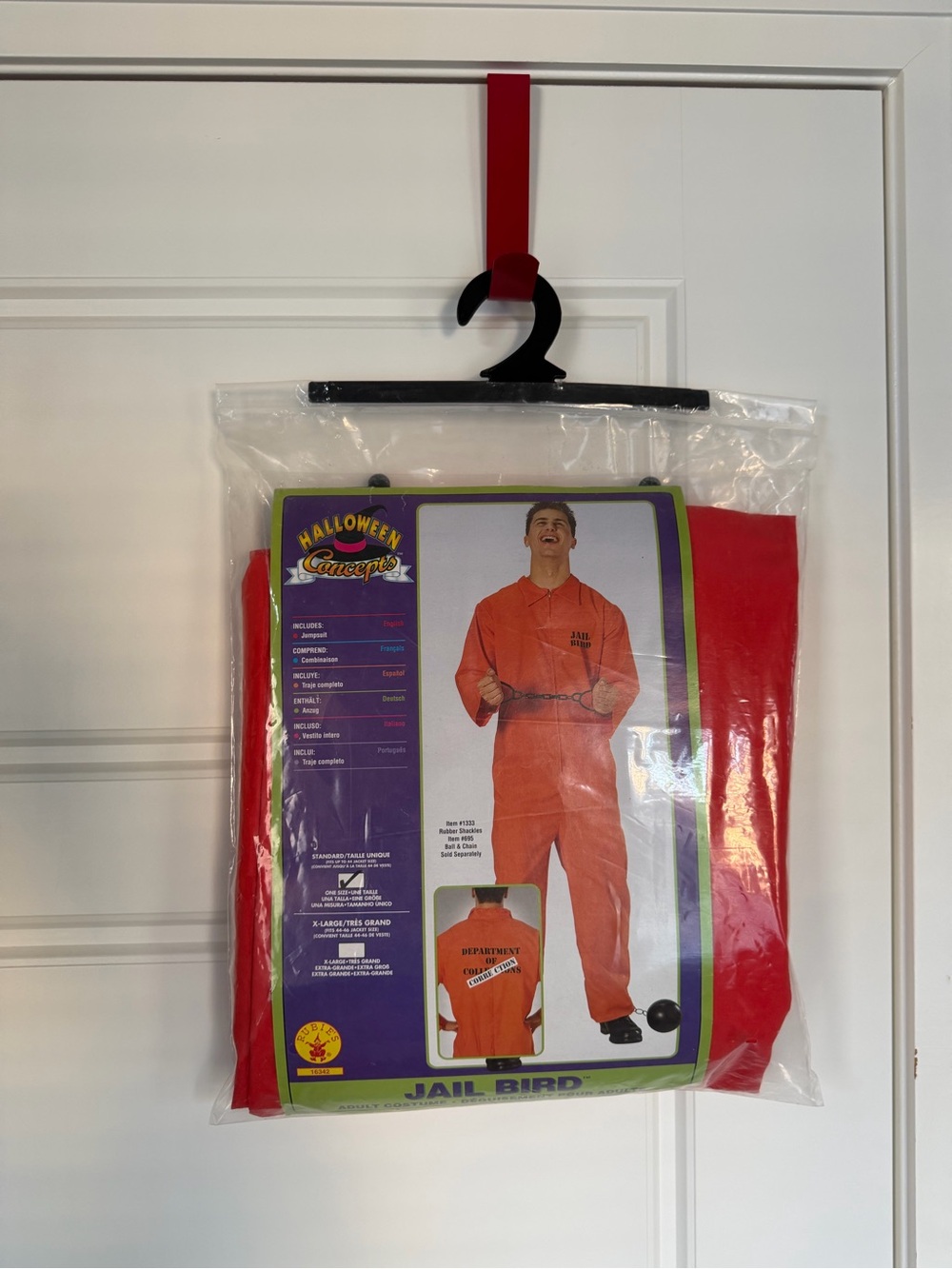 Rubie's Orange Jailbird Costume Coverall